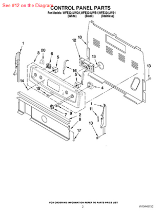 Picture of Whirlpool CNTRL-ELEC - Part# W10273386