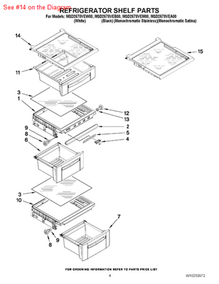 Picture of Whirlpool SHELF-GLAS - Part# W10276346