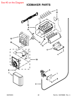 Picture of Whirlpool TUBE-WATER - Part# W10279831