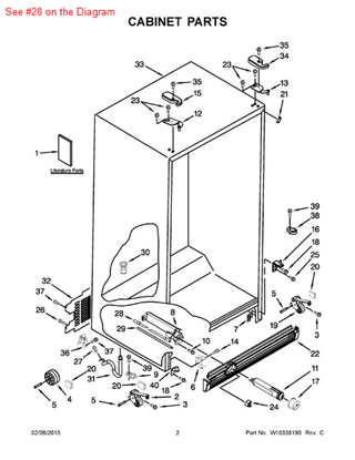 Picture of Whirlpool TUBE-WATER - Part# W10281289