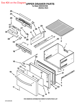 Picture of Whirlpool DISPLAY - Part# W10281502