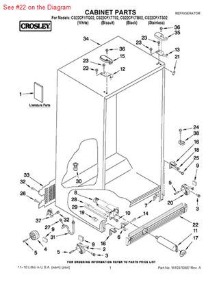 Picture of Whirlpool GRILLE - Part# W10283940