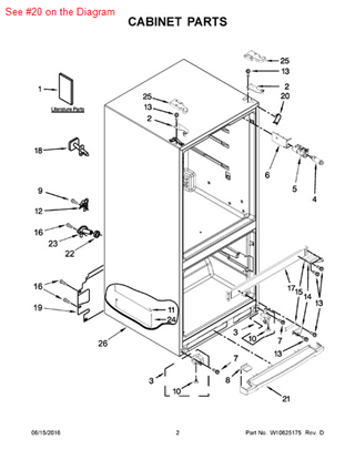 Picture of Whirlpool FILLER - Part# W10283959