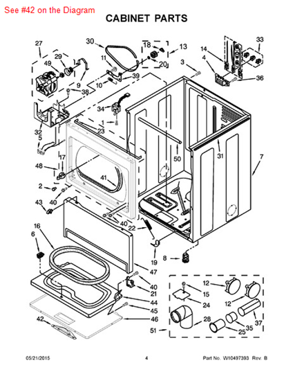 Picture of Whirlpool HANDLE - Part# W10284093