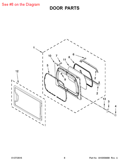 Picture of Whirlpool SEAL - Part# W10284122