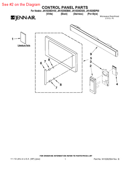 Picture of Whirlpool PANL-CNTRL - Part# W10284701