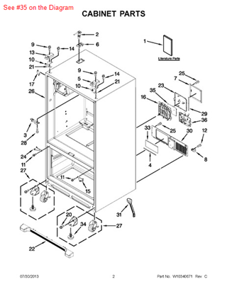 Picture of Whirlpool CNTRL-ELEC - Part# W10285199