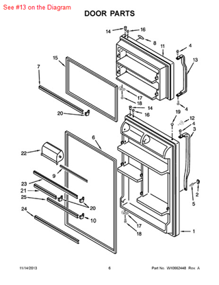 Picture of Whirlpool HANDLE - Part# W10291249