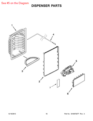 Picture of Whirlpool DOOR-ICE - Part# W10291704