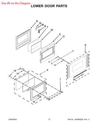 Picture of Whirlpool LINER-DOOR - Part# W10292008