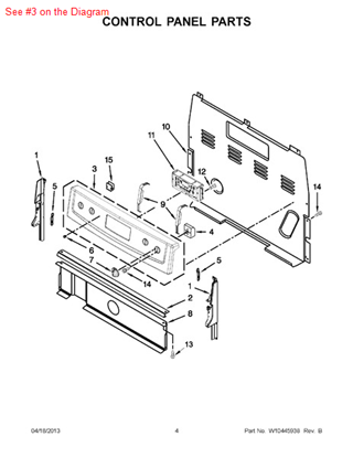 Picture of Whirlpool PANL-CNTRL - Part# W10292009