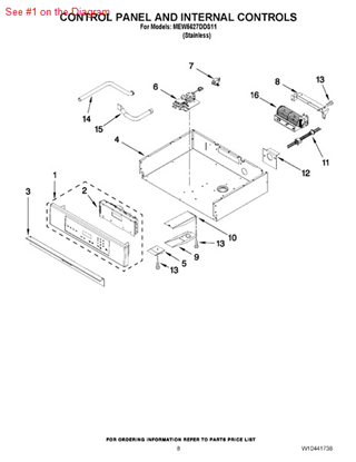 Picture of Whirlpool PANL-CNTRL - Part# W10292709