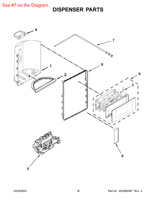 Picture of Whirlpool SPIGOT - Part# W10294737