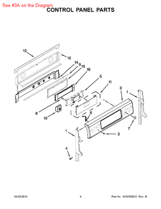 Picture of Whirlpool PANL-CNTRL - Part# W10295098