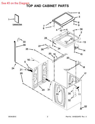 Picture of Whirlpool LID - Part# W10296171