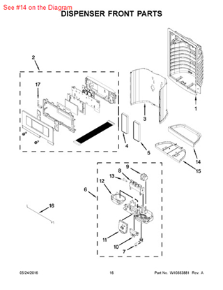 Picture of Whirlpool TRAY-DRIP - Part# W10299895