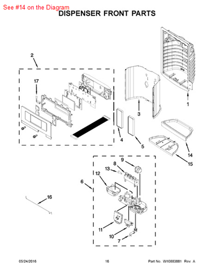 Picture of Whirlpool TRAY-DRIP - Part# W10299895