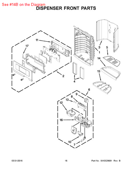 Picture of Whirlpool TRAY-DRIP - Part# W10305897