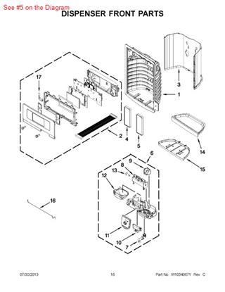 Picture of Whirlpool PAD - Part# W10307621