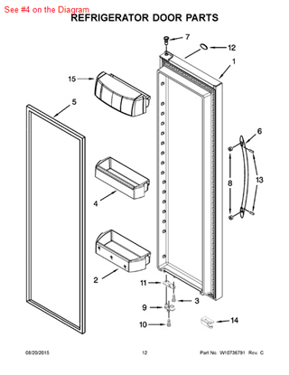 Picture of Whirlpool BIN-CNTLVR - Part# W10308388