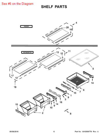 Picture of Whirlpool PAN-MEAT - Part# W10308848