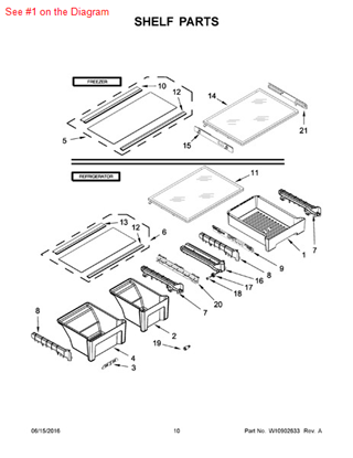 Picture of Whirlpool PAN-MEAT - Part# W10308849