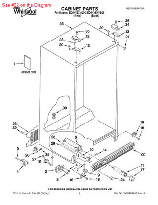 Picture of Whirlpool GRILLE - Part# W10311033