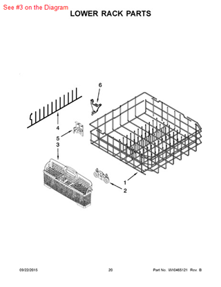 Picture of Whirlpool BASKT-WARE - Part# W10311153