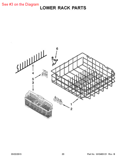 Picture of Whirlpool BASKT-WARE - Part# W10311153