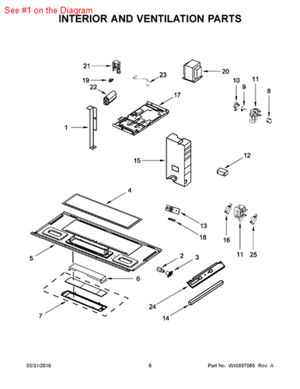 Picture of Whirlpool BRKT-SUPPT - Part# W10313275