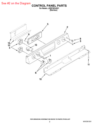 Picture of Whirlpool PANL-CNTRL - Part# W10314412