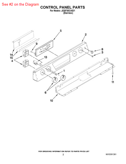 Picture of Whirlpool PANL-CNTRL - Part# W10314412