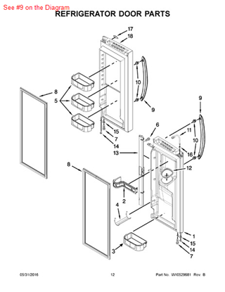 Picture of Whirlpool HANDLE - Part# W10314515