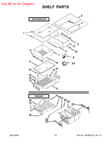 Picture of Whirlpool PAN-CRISPR - Part# W10317184