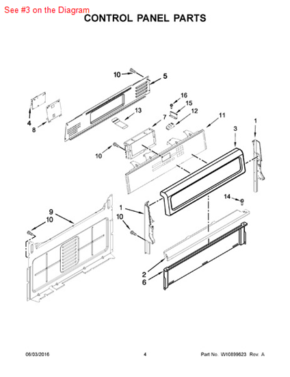 Picture of Whirlpool PANL-CNTRL - Part# W10318551