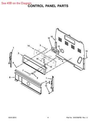 Picture of Whirlpool PANL-CNTRL - Part# W10318553