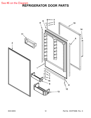 Picture of Whirlpool BIN-CNTLVR - Part# W10323603