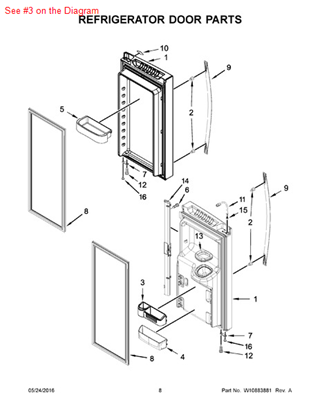 Picture of Whirlpool BIN-CNTLVR - Part# W10323808