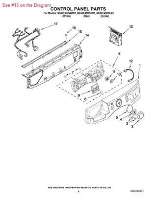 Picture of Whirlpool CNTRL-ELEC - Part# W10326989