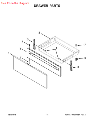 Picture of Whirlpool PANEL-DRWR - Part# W10330069