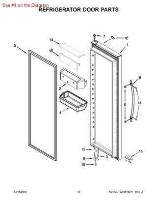 Picture of Whirlpool BIN-CNTLVR - Part# W10335219