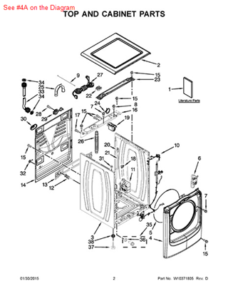 Picture of Whirlpool PANEL - Part# W10337797