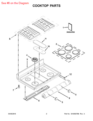 Picture of Whirlpool GRATE-KIT - Part# W10338214