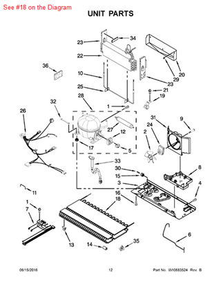 Picture of Whirlpool CONDENSER - Part# W10346415