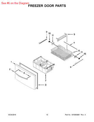 Picture of Whirlpool BASKET-FZR - Part# W10348249