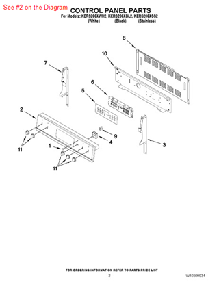 Picture of Whirlpool PANL-CNTRL - Part# W10349887