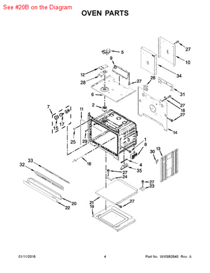 Picture of Whirlpool VENT-OVEN - Part# W10351280