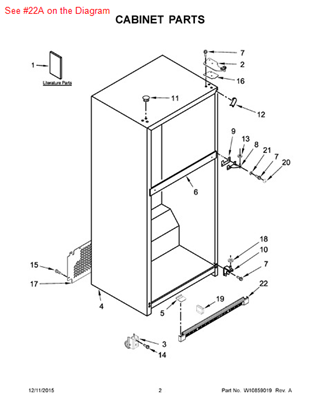 Picture of Whirlpool GRILLE - Part# W10353941