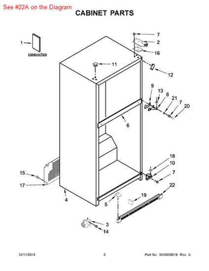 Picture of Whirlpool GRILLE - Part# W10353941