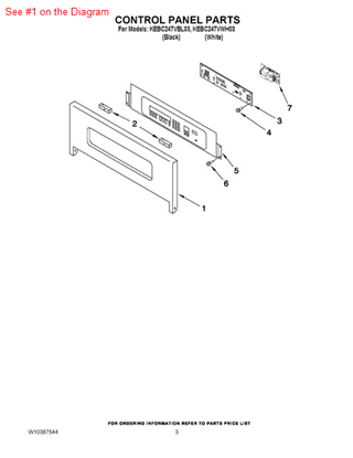 Picture of Whirlpool PANL-CNTRL - Part# W10358920